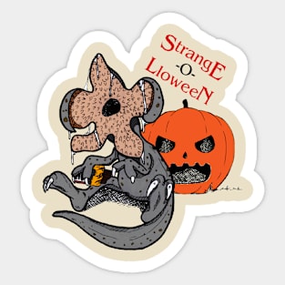 Strange-O-Lloween Sticker